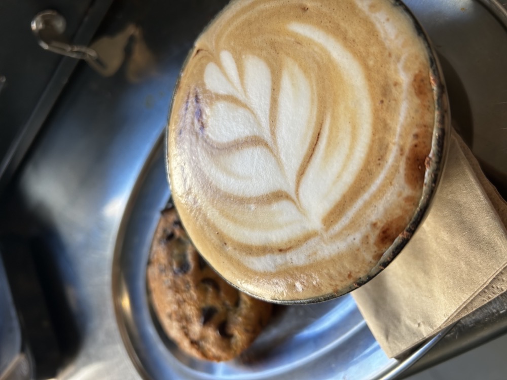 Latte art au Café Huguette